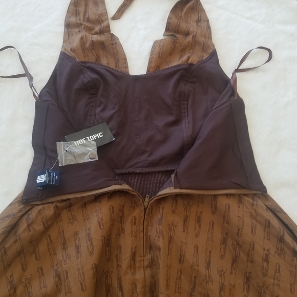 Dr. Who Regeneration Brown Halter Style Dress Hot Topic NWT Cosplay Costumes - Picture 12 of 16